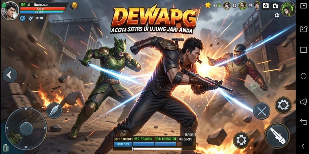 Tampilan gameplay seru dalam DEWAPG dengan aksi yang mendebarkan.