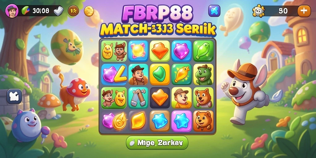 Gameplay seru dan menarik dari FBRP88 yang menampilkan tantangan Match-3.
