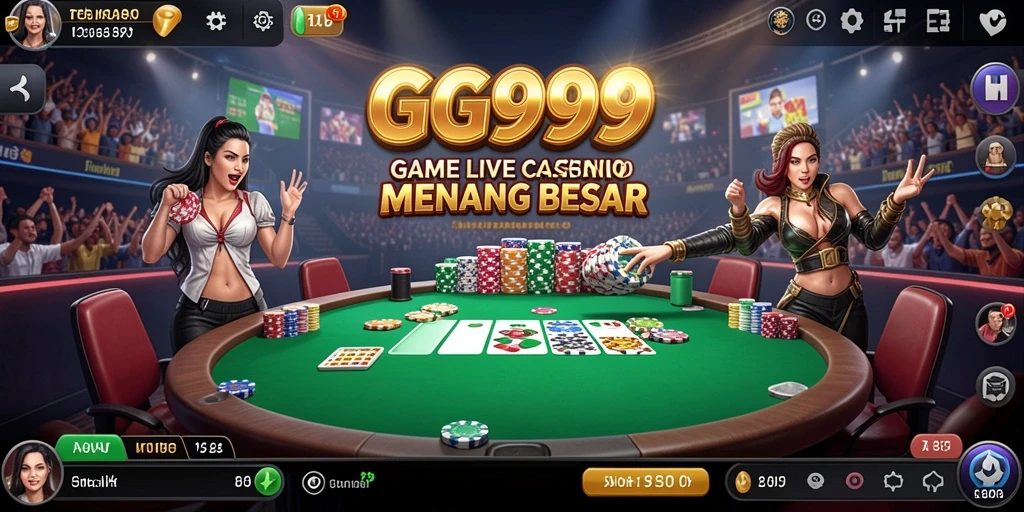 Gameplay GG999 Live Casino yang mendebarkan dan interaktif.
