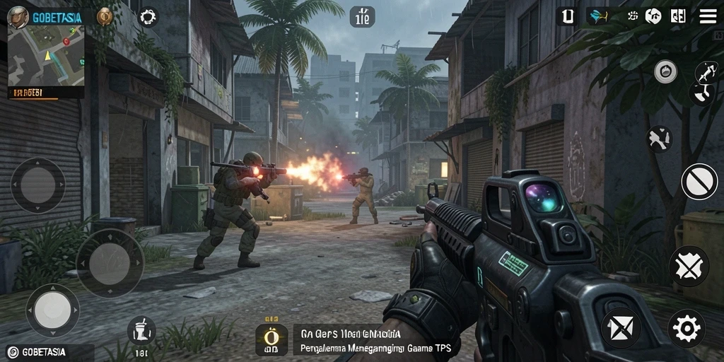 Tampilan gameplay menegangkan dari GOBETASIA saat bertempur.