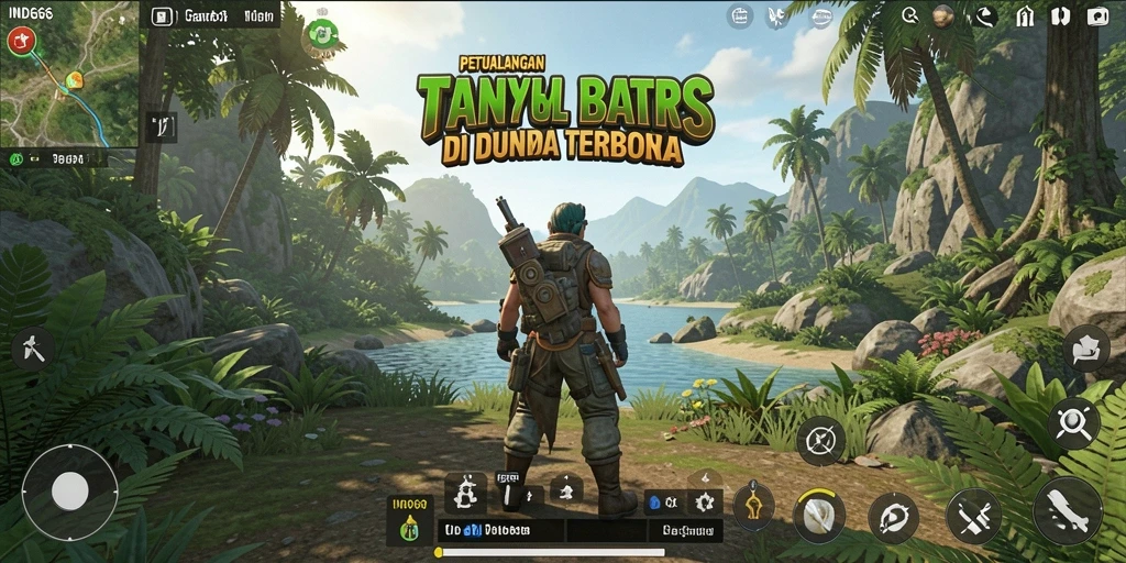 Tangkapan layar menarik dari gameplay IND666 yang menampilkan eksplorasi dunia terbuka.