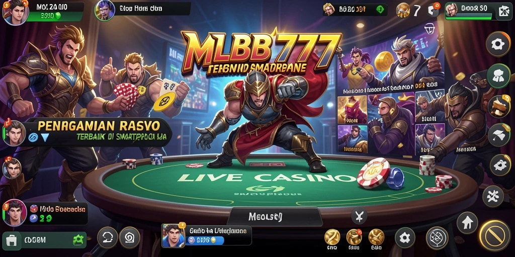 Tampilan gameplay Live Casino yang menarik dan interaktif di MLBB777.