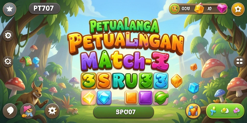 Tampilan gameplay PT707 yang penuh warna dan dinamis.