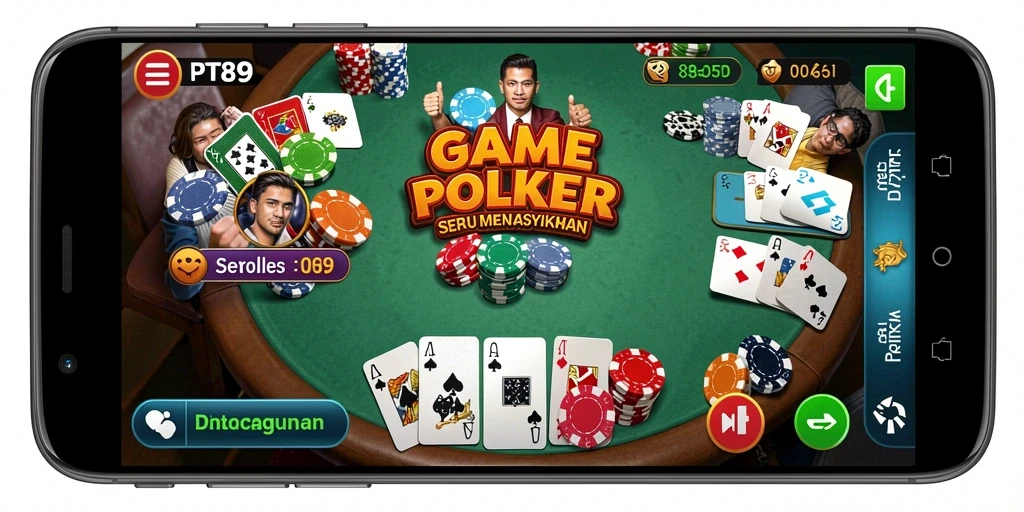 Tampilan menarik dari gameplay Poker yang seru di PT89.