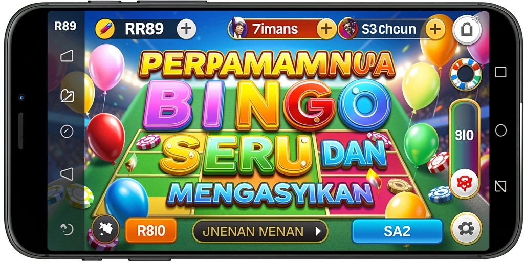 Tampilan gameplay seru dari RR89 dengan papan Bingo yang penuh warna.