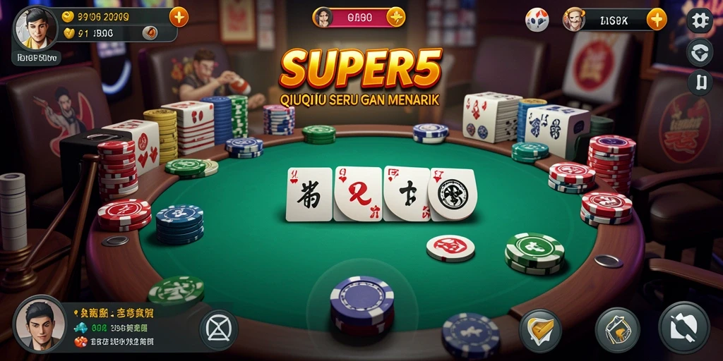 Screenshot gameplay <strong>SUPER5</strong> menampilkan keseruan bermain QiuQiu.
