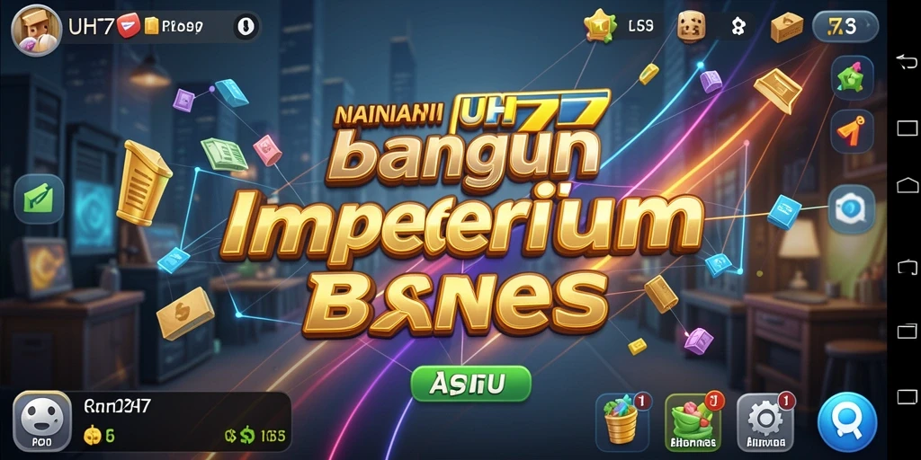 Screenshot gameplay UH77 yang menunjukkan serunya membangun bisnis.